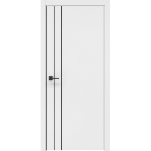 Скрытая дверь Eporta Dorsum 10.2 эмалит серый - алюминиевая кромка