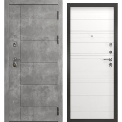 Входная дверь EPorta А-130/39 люкс (Бетон темный / Шагрень белая мягкая)