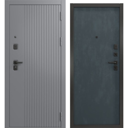 Входная дверь EPorta Н-176/Гладкая люкс (Шагрень графит мягкая / Бетон графит)