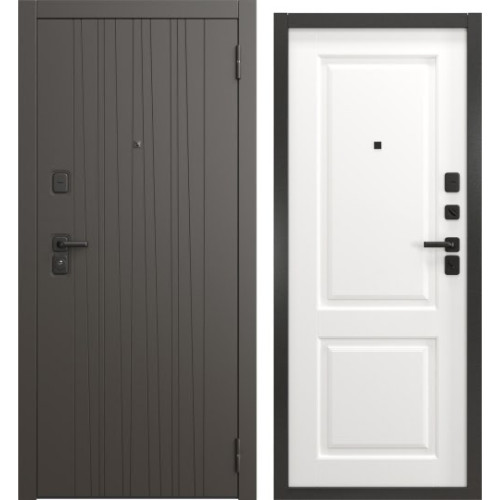 Входная дверь EPorta ФЛ-184/32 (Антрацит / Шагрень белая мягкая)