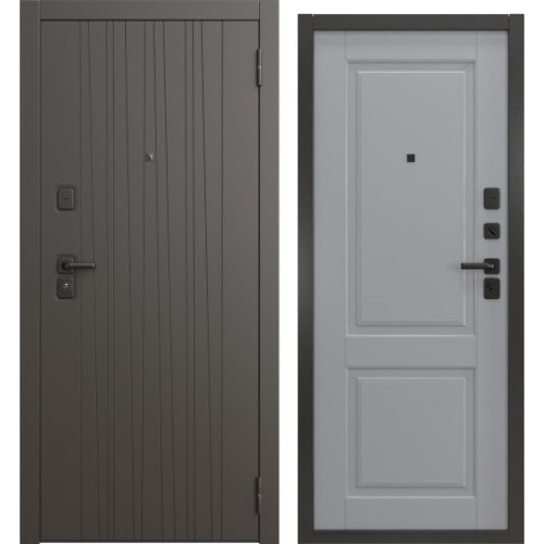 Входная дверь EPorta ФЛ-184/32 (Антрацит / Шагрень серая мягкая)